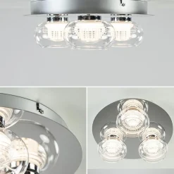 Flash Sale Straluma 3-Lichts LED plafondlamp chroom met helder glas