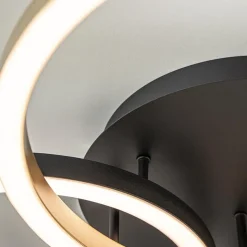 Best Sale Straluma 3-Lichts LED plafondlamp zwart/goud 3-standen dimbaar