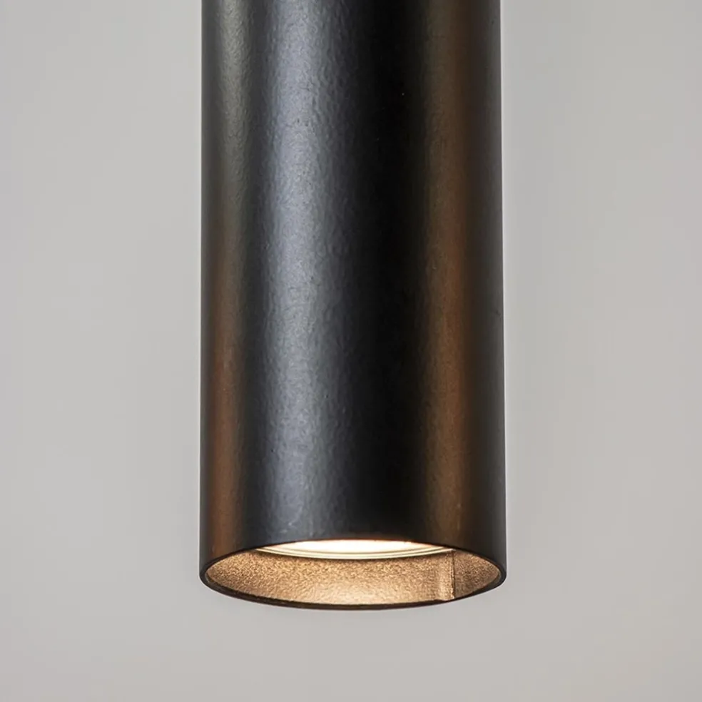 Discount Straluma 8-Lichts metalen hanglamp cilinders mat zwart