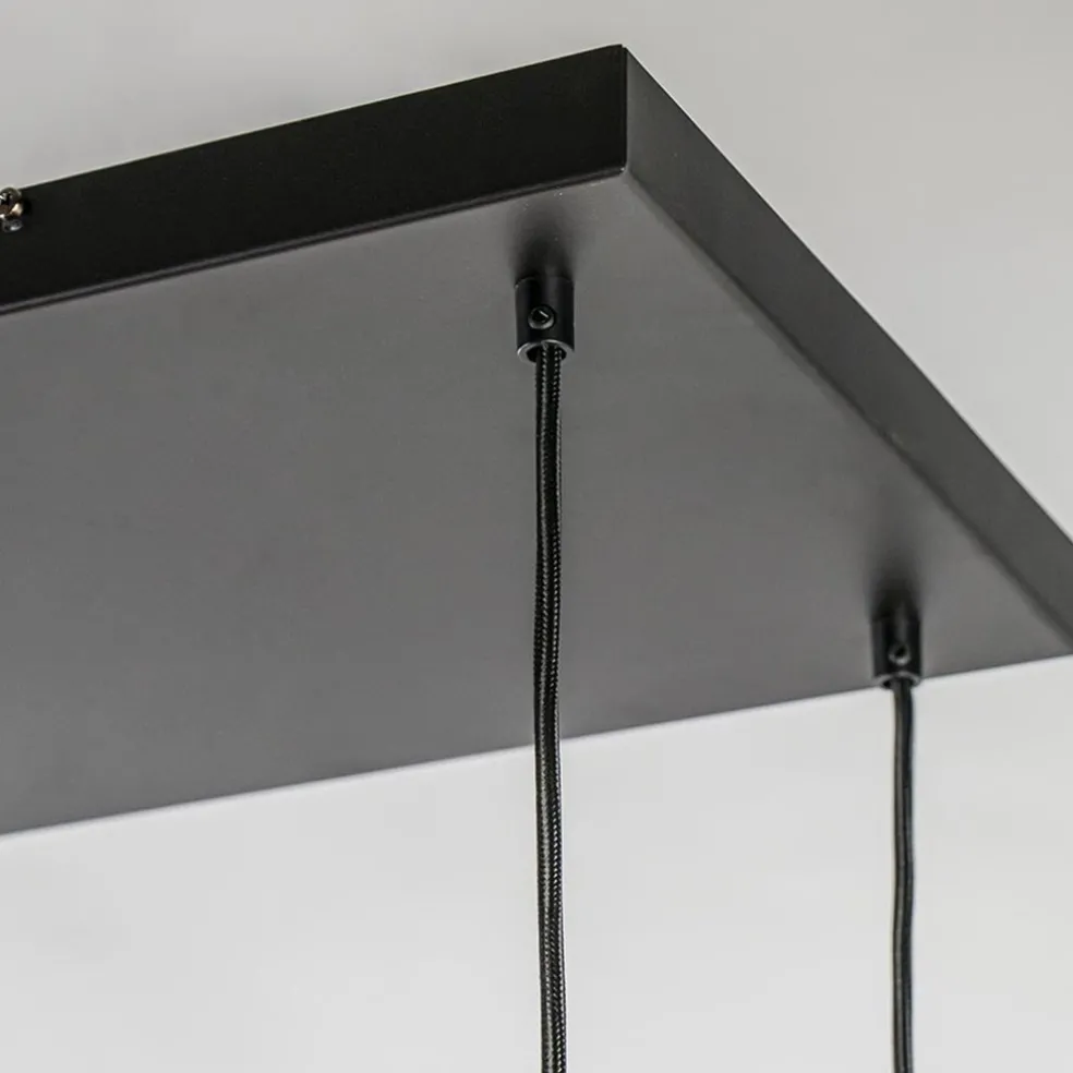 Discount Straluma 8-Lichts metalen hanglamp cilinders mat zwart
