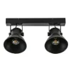 Outlet Straluma 2-Lichts metalen plafondlamp Eliano mat zwart