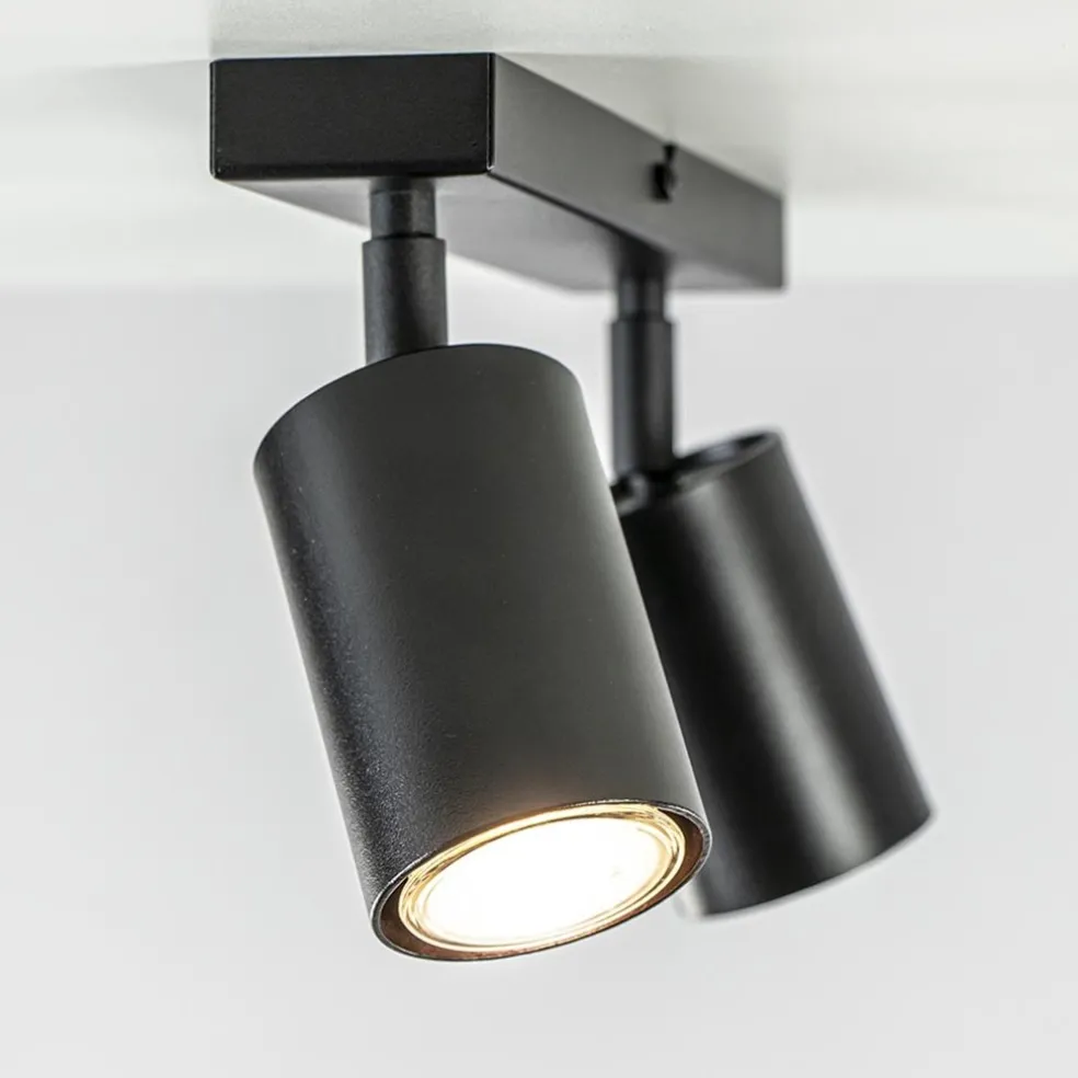 Outlet Straluma 2-Lichts opbouwspot GU10 mat zwart