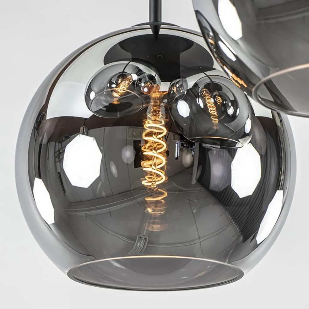 Flash Sale Straluma 3-Lichts plafondlamp mat zwart met titanium glas
