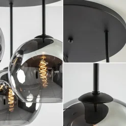 Flash Sale Straluma 3-Lichts plafondlamp mat zwart met titanium glas