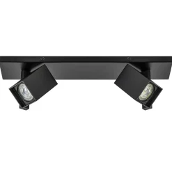 Cheap Straluma 2-Lichts plafondlamp met vierkante spots mat zwart