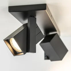 Cheap Straluma 2-Lichts plafondlamp met vierkante spots mat zwart