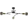 Store Straluma 3-Lichts plafondlamp zwart met gouden pendels