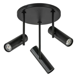 Cheap Straluma 3-Lichts plafondspot rond zwart GU10 mini