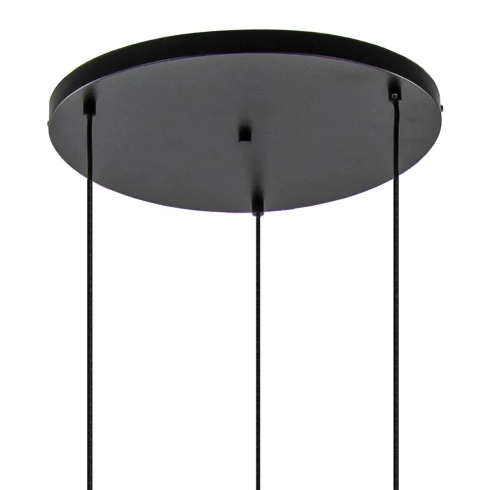 Shop Straluma 3-Lichts ronde hanglamp goud/mat zwart