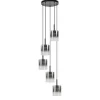 Flash Sale Straluma 5-Lichts ronde hanglamp zwart met titanium/helder glas