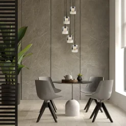 Flash Sale Straluma 5-Lichts ronde hanglamp zwart met titanium/helder glas
