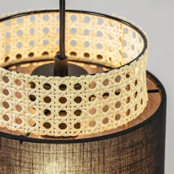 Online Straluma 3-Lichts ronde hanglamp zwart met webbing
