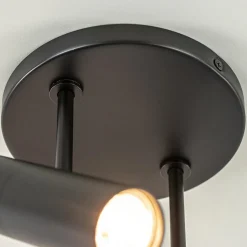 Sale Straluma 2-Lichts ronde opbouwspot met cilinders zwart
