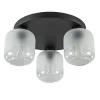Flash Sale Straluma 3-Lichts ronde plafondlamp zwart met helder/mat glas