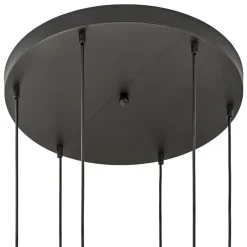 Fashion Straluma 6-Lichts vide hanglamp smoke glas met reliëf