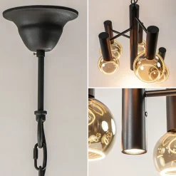 Best Sale Straluma 5-Lichts vide hanglamp textured black excl lichtbronnen