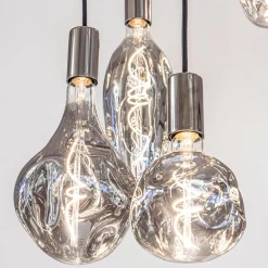 Cheap Straluma 12-Lichts videlamp silverleaf met chroom excl lichtbronnen