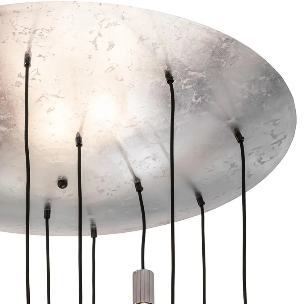 Cheap Straluma 12-Lichts videlamp silverleaf met chroom excl lichtbronnen