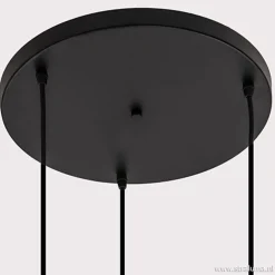 Online Straluma 3-Lichts videlamp smoke glas met zwart