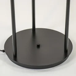 Store Straluma 3-Lichts vloerlamp mat zwart met amber glazen bollen