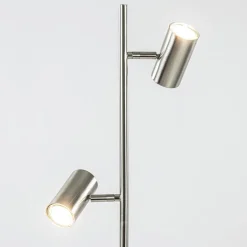 Store Straluma 2-Lichts vloerlamp nikkel met dimbare spots