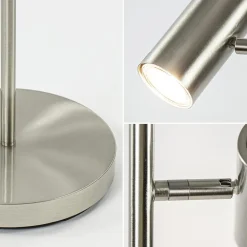 Store Straluma 2-Lichts vloerlamp nikkel met dimbare spots