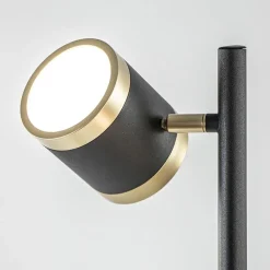 New Straluma 3-Lichts vloerlamp zwart/goud met dimbare spots