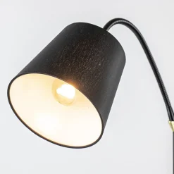 Sale Straluma 2-Lichts vloerlamp zwart/goud met flexibele armen