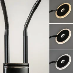 Best Sale Straluma 2-Lichts vloer/leeslamp zwart met dimbaar LED
