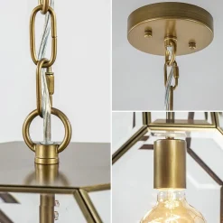 Fashion Straluma Light & Living hanglamp Lennox brons met helder glas