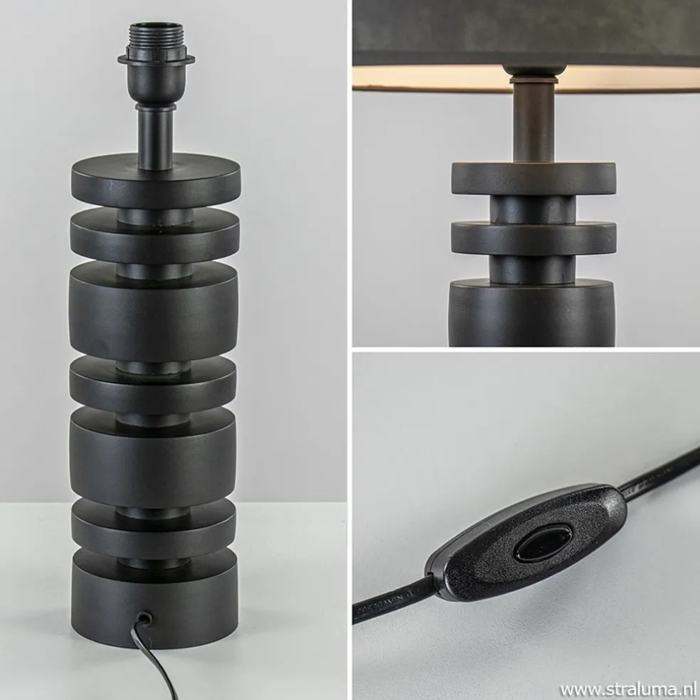New Straluma Light & Living lampvoet Desley mat zwart