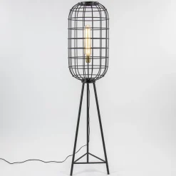 Outlet Straluma Light & Living vloerlamp Toah zwart met antiek brons