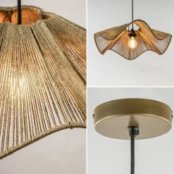 Sale Straluma Light and Living hanglamp Fodara jute naturel