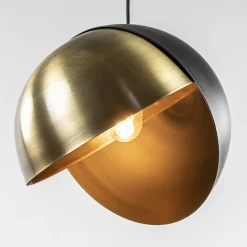 Online Straluma Light and Living hanglamp Namco zwart met antiek brons