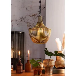 Fashion Straluma Light and Living hanglamp Stella antiek brons met zwart