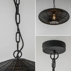 Shop Straluma Light and Living hanglamp Bahoto mat zwart 51 cm