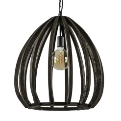 Cheap Straluma Light and Living hanglamp Barsia wood dark brown