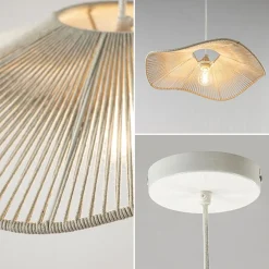 Best Straluma Light and Living hanglamp Rafa crème 50 cm