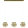 Cheap Straluma Light and Living hanglamp Medina 3L goud met amber glas