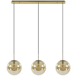 Cheap Straluma Light and Living hanglamp Medina 3L goud met amber glas