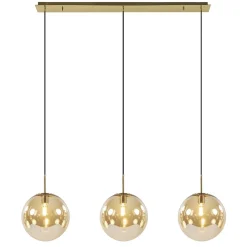 Cheap Straluma Light and Living hanglamp Medina 3L goud met amber glas