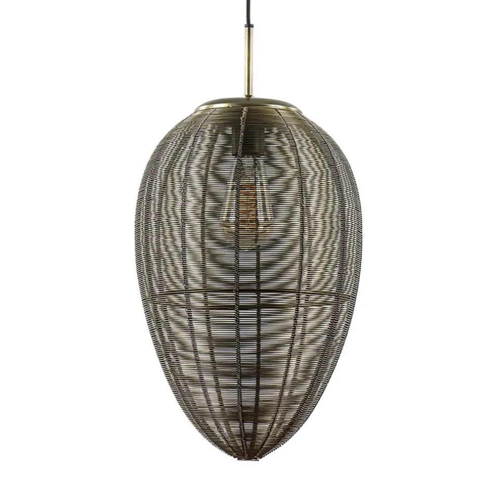 New Straluma Light and Living hanglamp Yaelle antiek brons met zwart