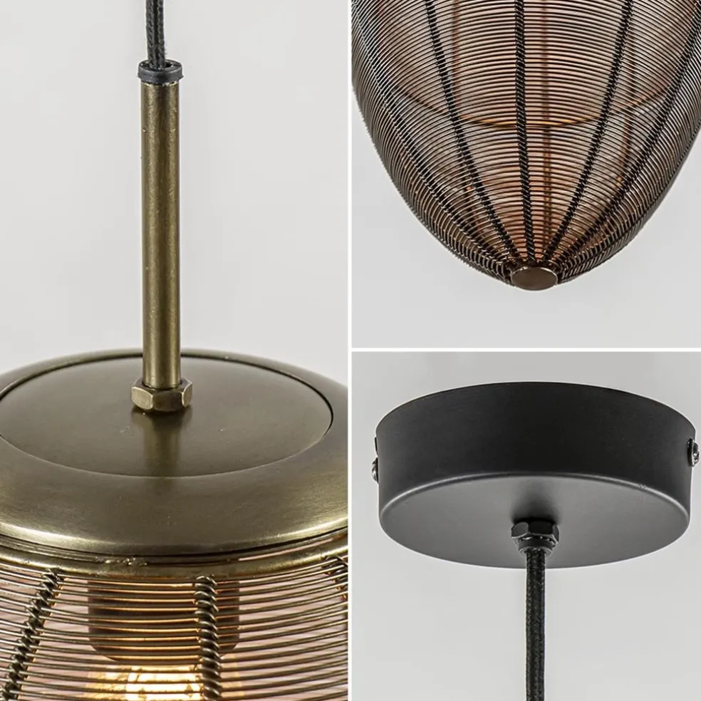 New Straluma Light and Living hanglamp Yaelle antiek brons met zwart