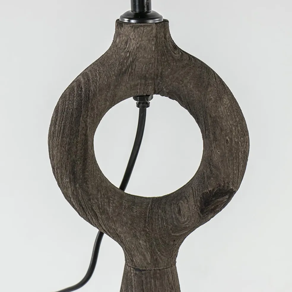 Store Straluma Light and Living lampvoet Sabuli donker bruin hout