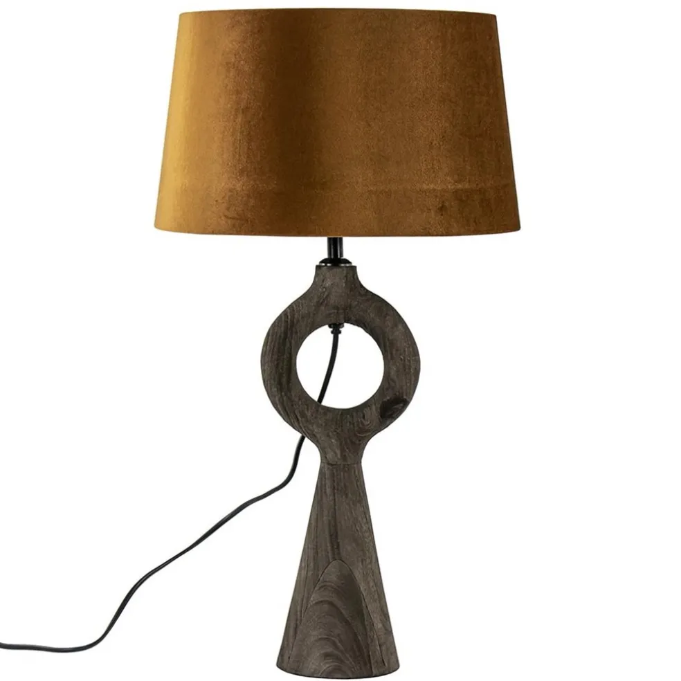 Store Straluma Light and Living lampvoet Sabuli donker bruin hout
