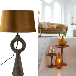 Store Straluma Light and Living lampvoet Sabuli donker bruin hout