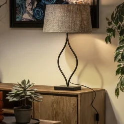 Discount Straluma Light and Living lampvoet Okno mat zwart