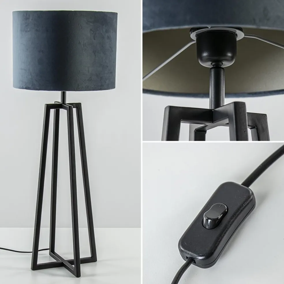 Store Straluma Light and Living tafellamp Miley mat zwart
