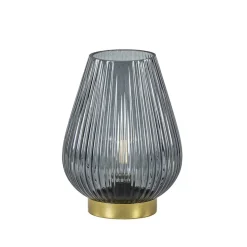 Shop Straluma Light and Living tafellamp Tajera op batterij grijs/goud