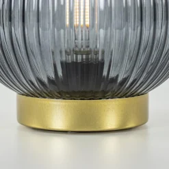 Shop Straluma Light and Living tafellamp Tajera op batterij grijs/goud